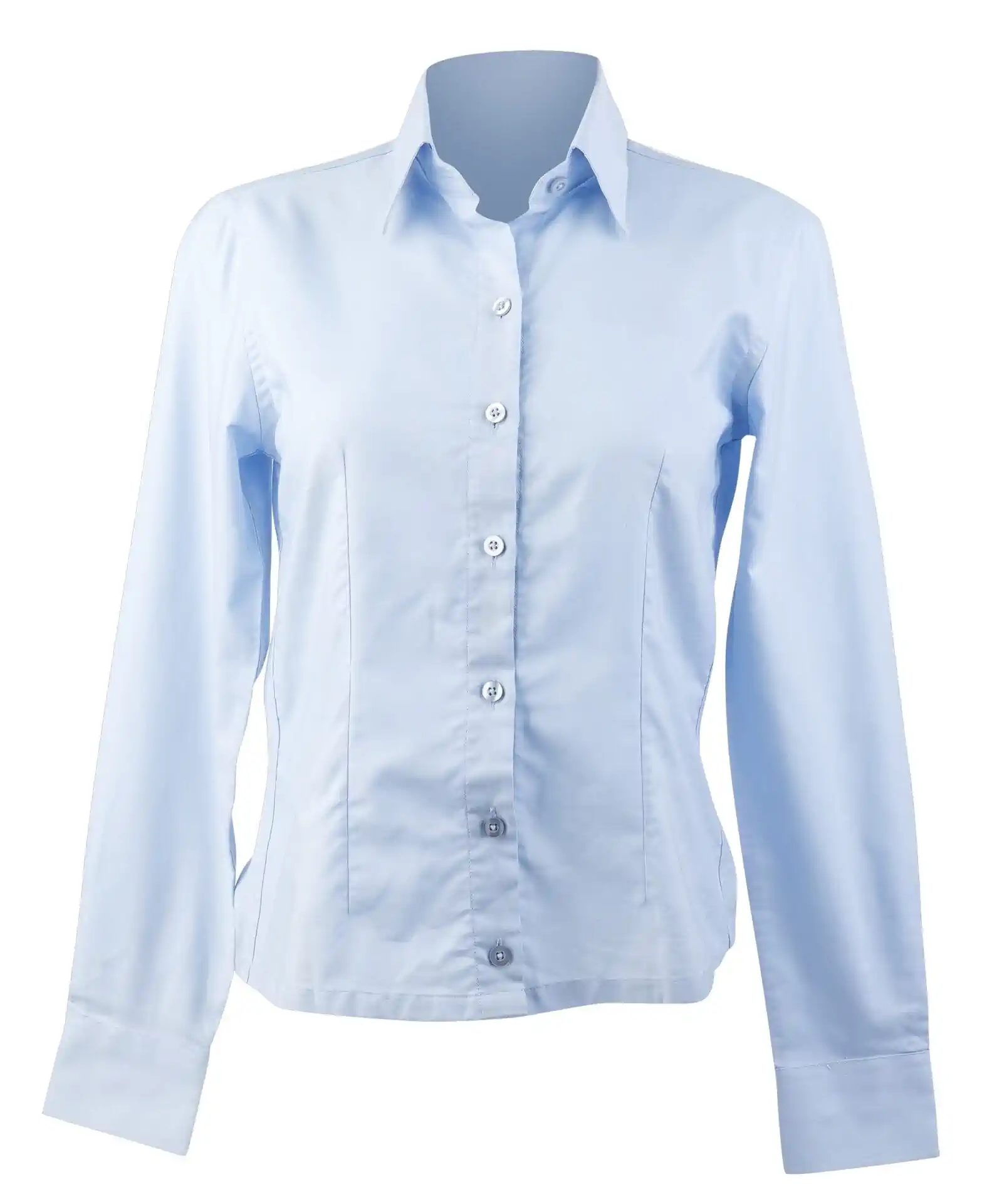 เสื้อเชิ้ตแขนยาวสีฟ้าอ่อน สไตล์คลาสสิก
