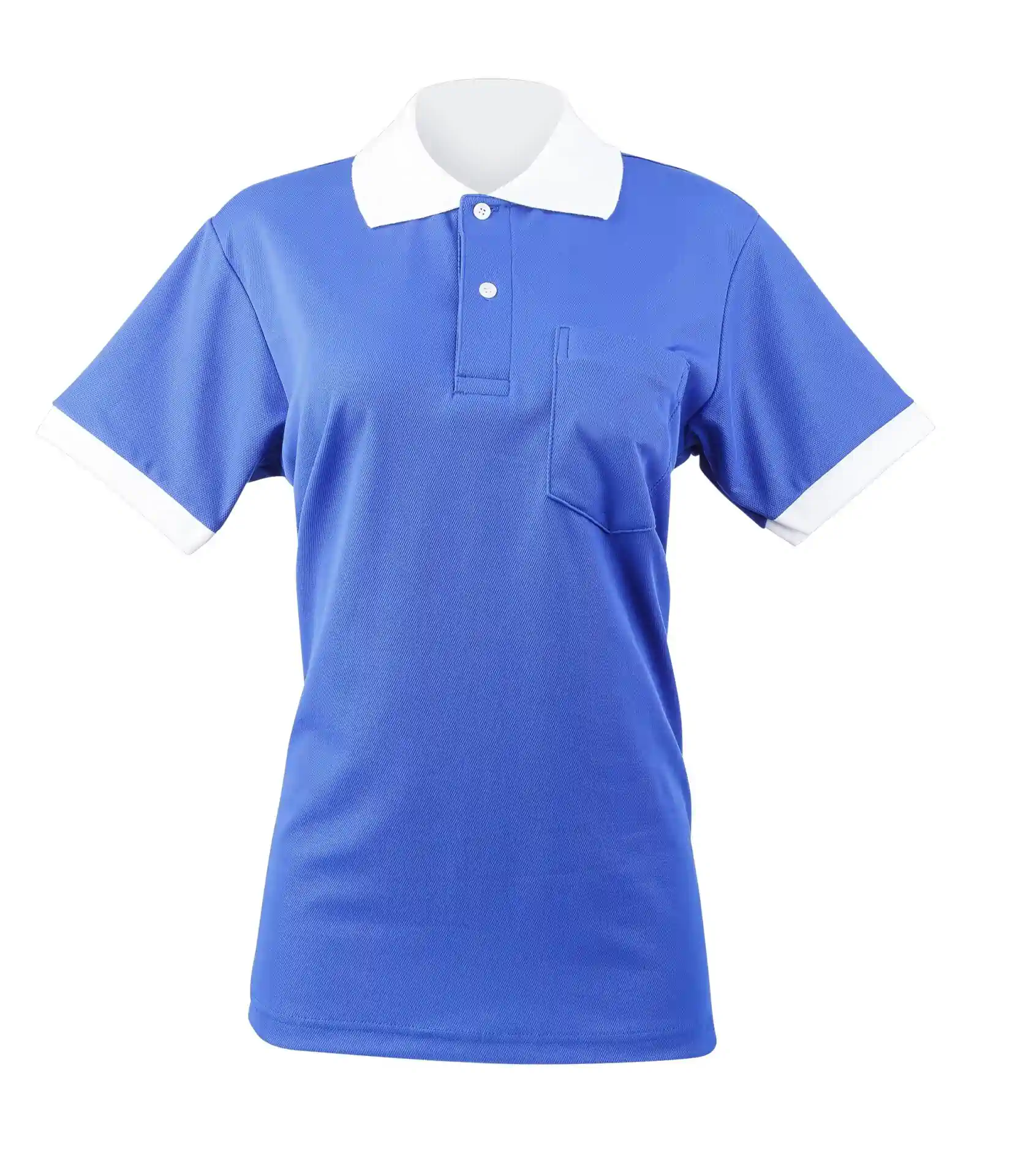 เสื้อโปโลสีน้ำเงินสดใส สไตล์สปอร์ต ใส่สบาย